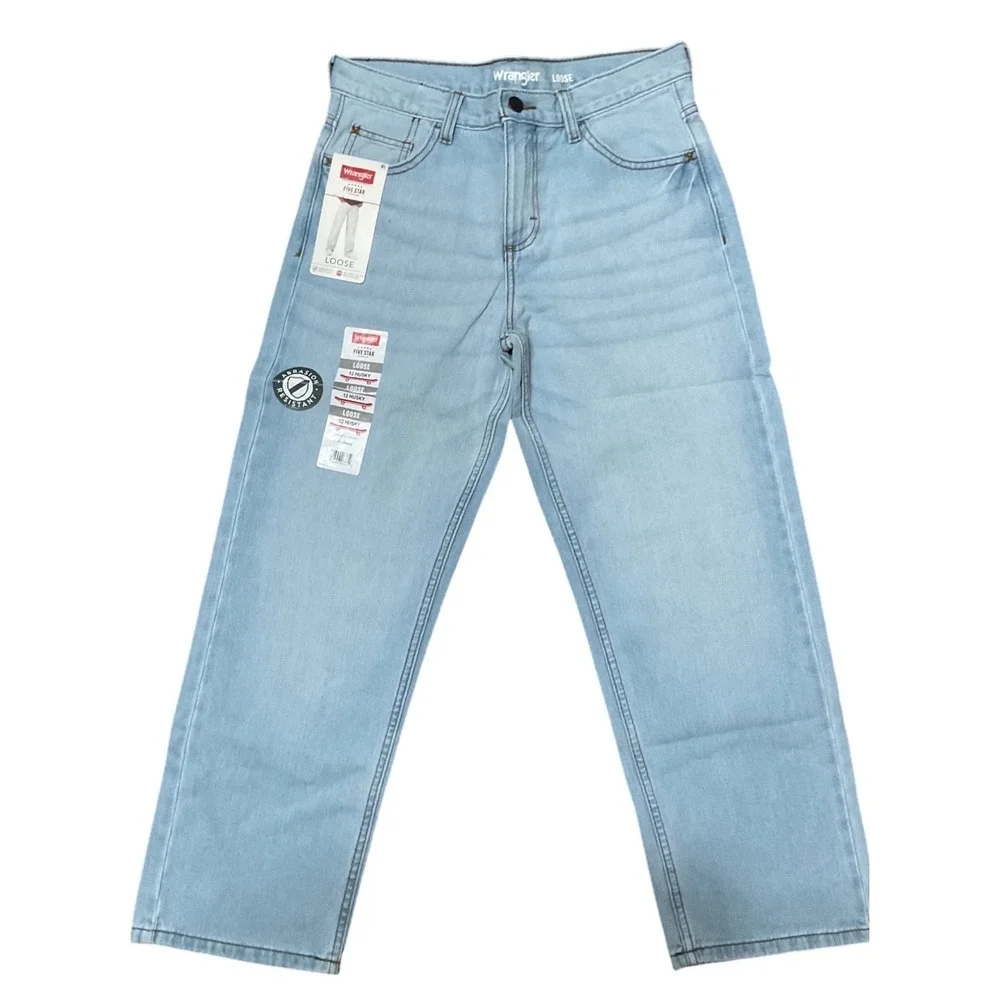Wrangler Loose Fit Jeans Lot Of 3 Light Wash Boys 12 Husky